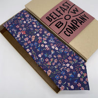 Liberty of London Tie in Navy Floral by the Belfast Bow Company