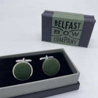 Irish Linen Cufflinks - 4th anniversary gift for men by the Belfast Bow Company