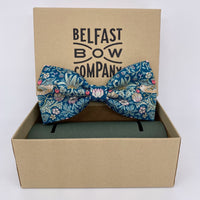 Liberty of London Bow Tie in Green Strawberry Thief by the Belfast Bow Company
