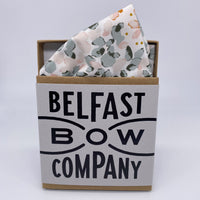 Blush Petals Wedding pocket square by the Belfast Bow Company