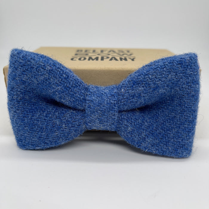 Harris Tweed Bow Tie in Slate Blue by the Belfast Bow Company