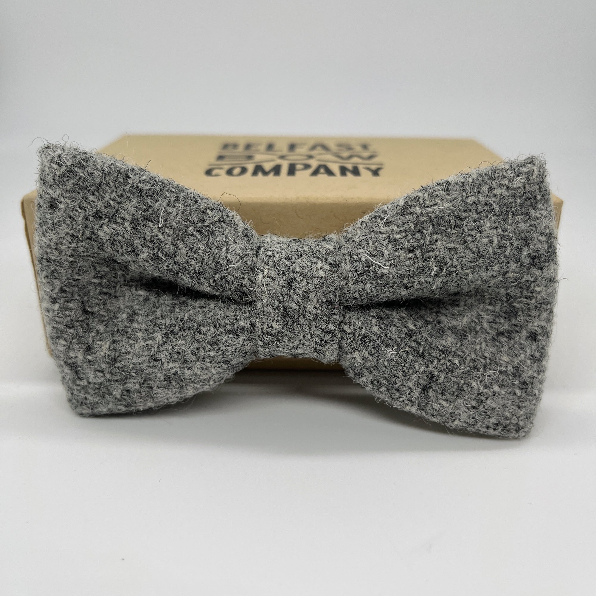 Harris Tweed Bow Tie in Grey by the Belfast Bow Company