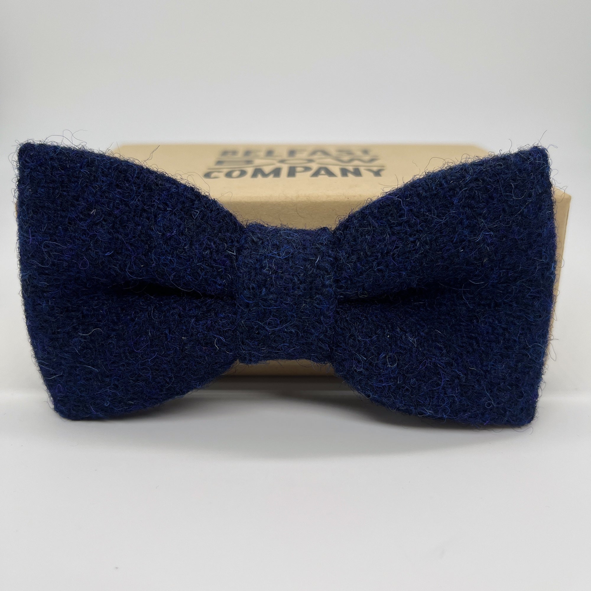 Harris Tweed Bow Tie in Navy by the Belfast Bow Company