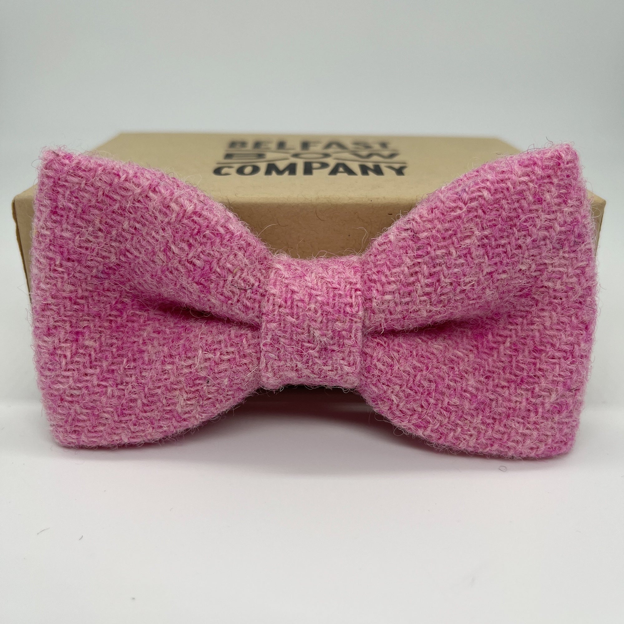 Harris Tweed Bow Tie in Pink by the Belfast Bow Company