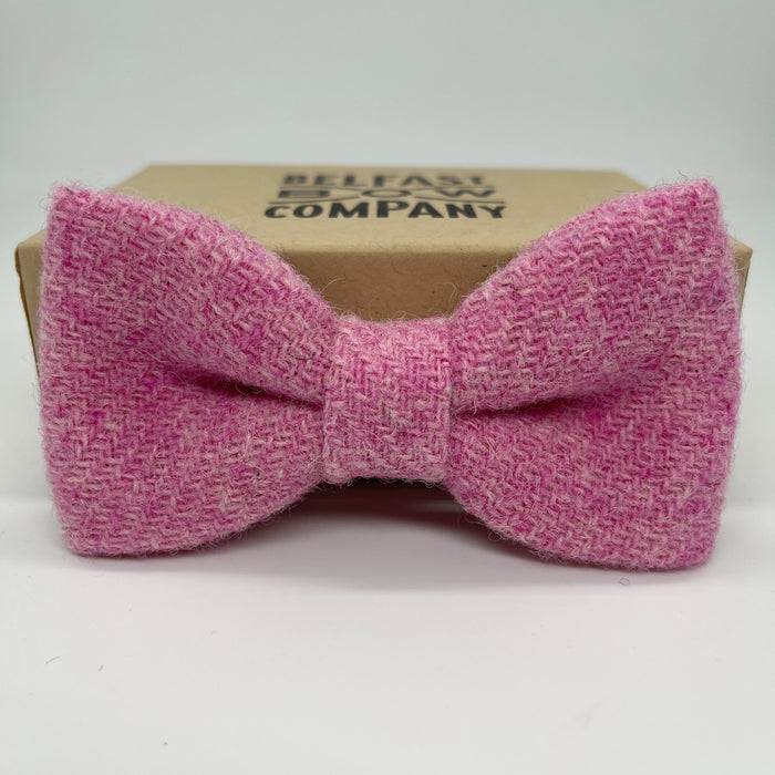Harris Tweed Bow Tie in Pink by the Belfast Bow Company
