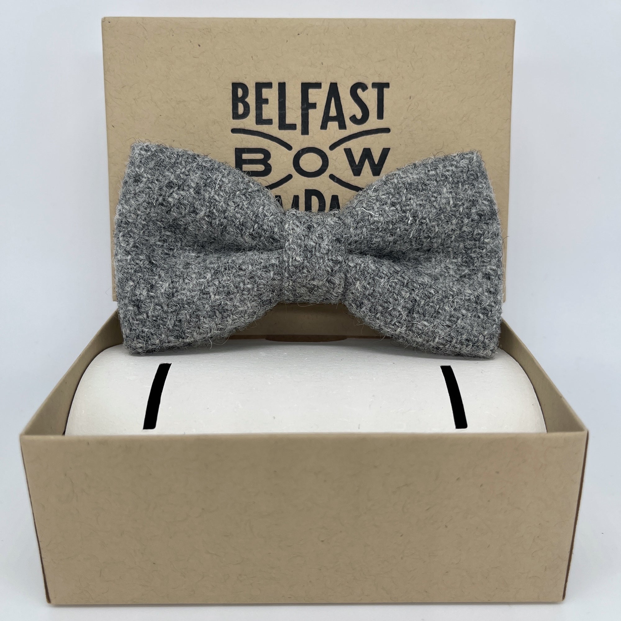 Harris Tweed Bow Tie in Grey by the Belfast Bow Company