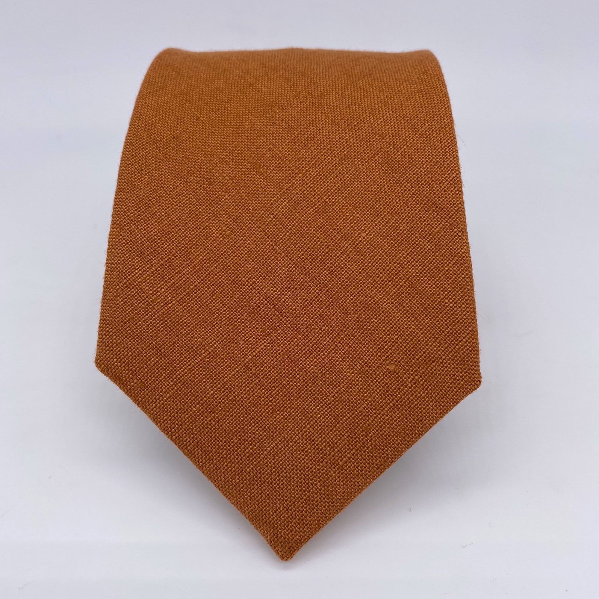 Burnt Orange Tie in Irish Linen