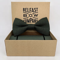 Ivy Green Bow Tie in Irish Linen by the Belfast Bow Company