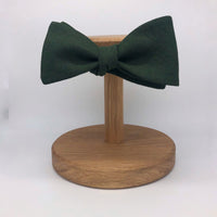 Irish Linen Self Tie Bow Tie in Brunswick Green by the Belfast Bow Company