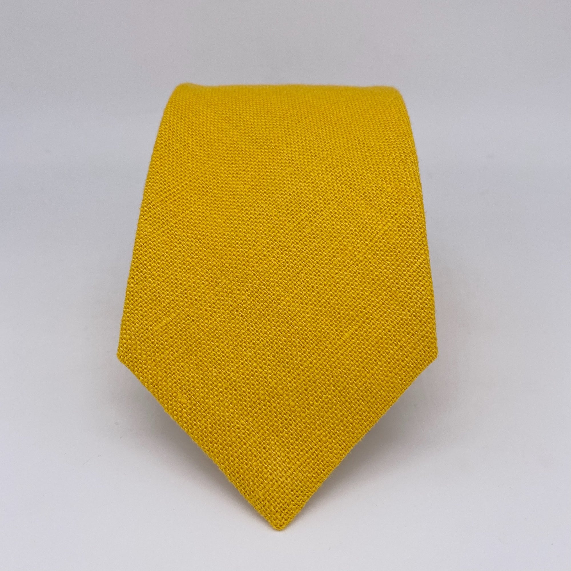 Irish Linen Tie in Mustard Yellow by the Belfast Bow Company