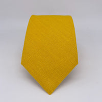 Irish Linen Tie in Mustard Yellow by the Belfast Bow Company