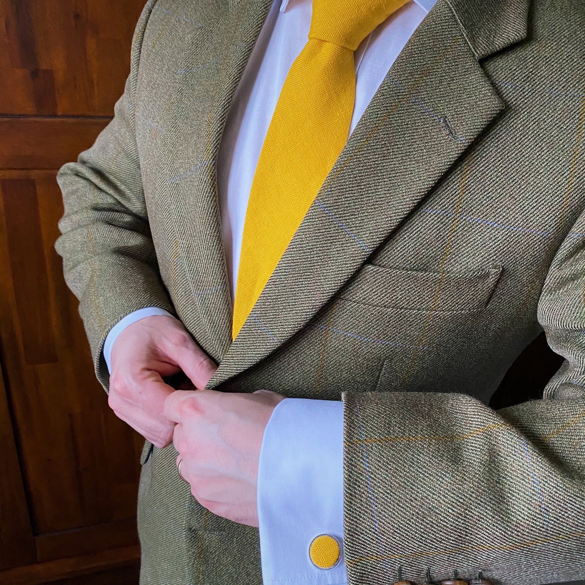 Mustard Yellow Tie in Irish Linen