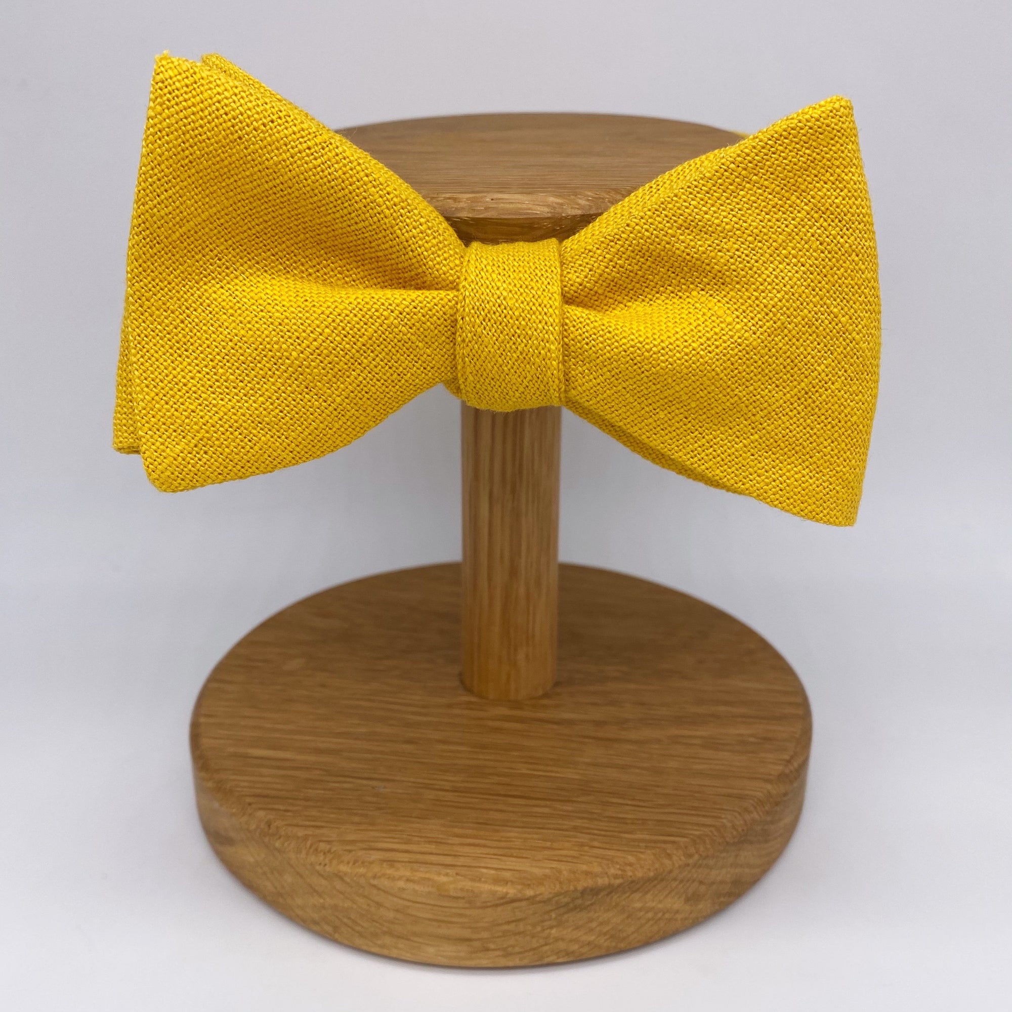 Mustard Yellow Bow Tie in Irish Linen
