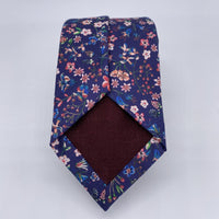 Liberty of London & Irish Linen Tie in Navy Floral by the Belfast Bow Company