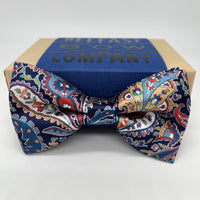 Liberty of London Silk Bow Tie in Navy Paisley by the Belfast Bow Company