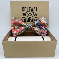 Red Paisley Silk Dicky Bow Tie by the Belfast Bow Company