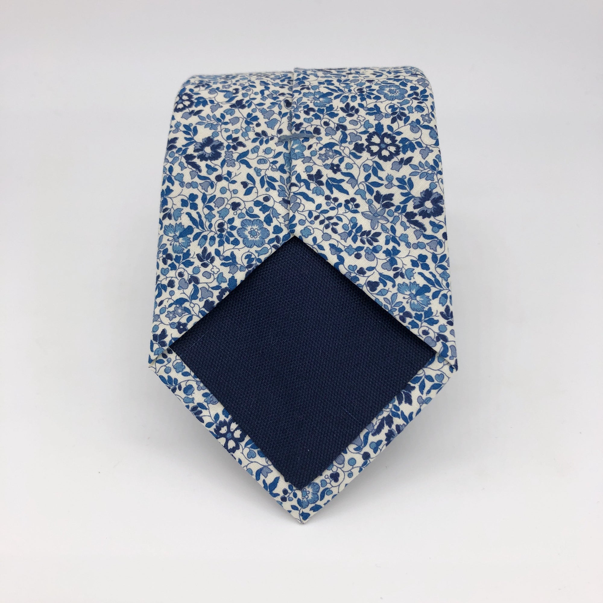 Liberty of London Tie in Navy and White Floral by the Belfast Bow Company
