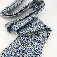 Liberty of London Tie in Navy and White Floral by the Belfast Bow Company