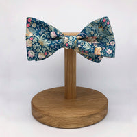 Liberty of London self tie Bow Tie in Green Strawberry Thief by the Belfast Bow Company