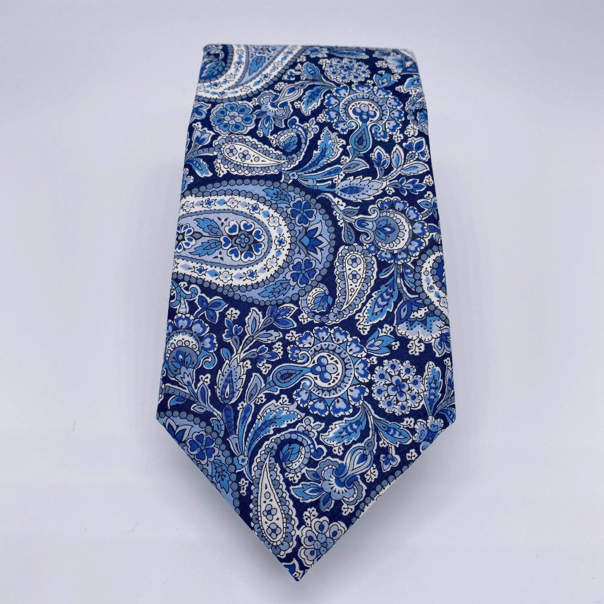 Liberty of London Tie in Navy Paisley