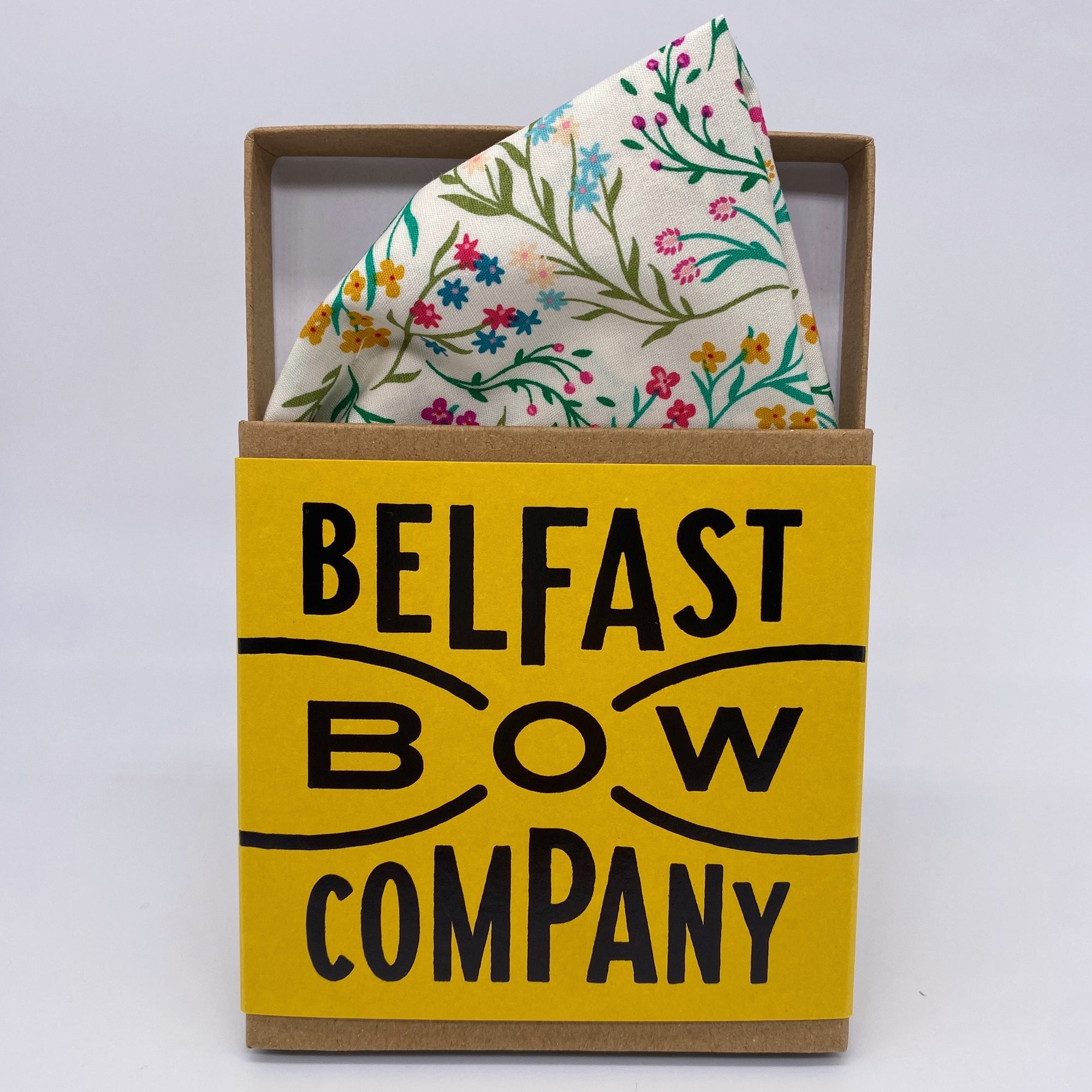 Boho Blooms Pocket Square in Windswept Meadow