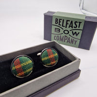 County Armagh Tartan Cufflinks by the Belfast Bow Company