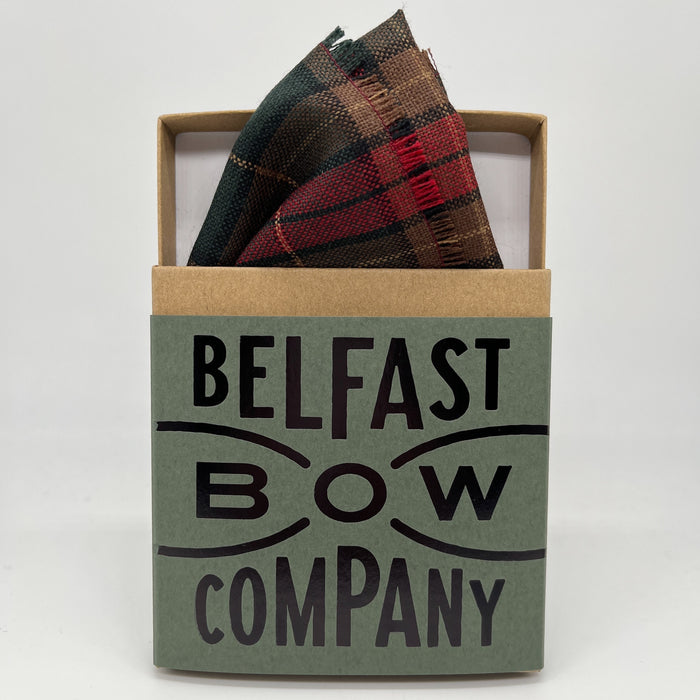 County Cavan Tartan Pocket Square by the Belfast Bow Company