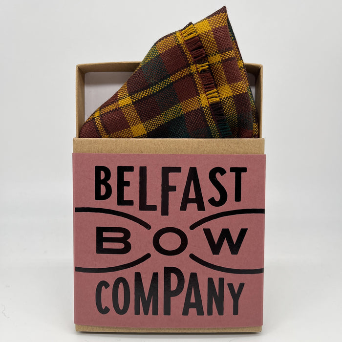 County Monaghan Tartan Pocket Square by the Belfast Bow Company