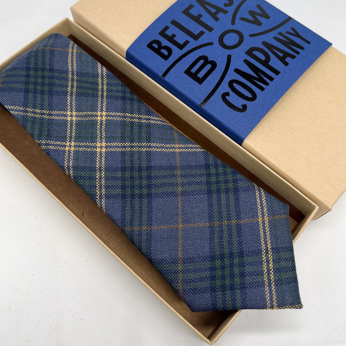 County Fermanagh Tartan Tie by the Belfast Bow Company