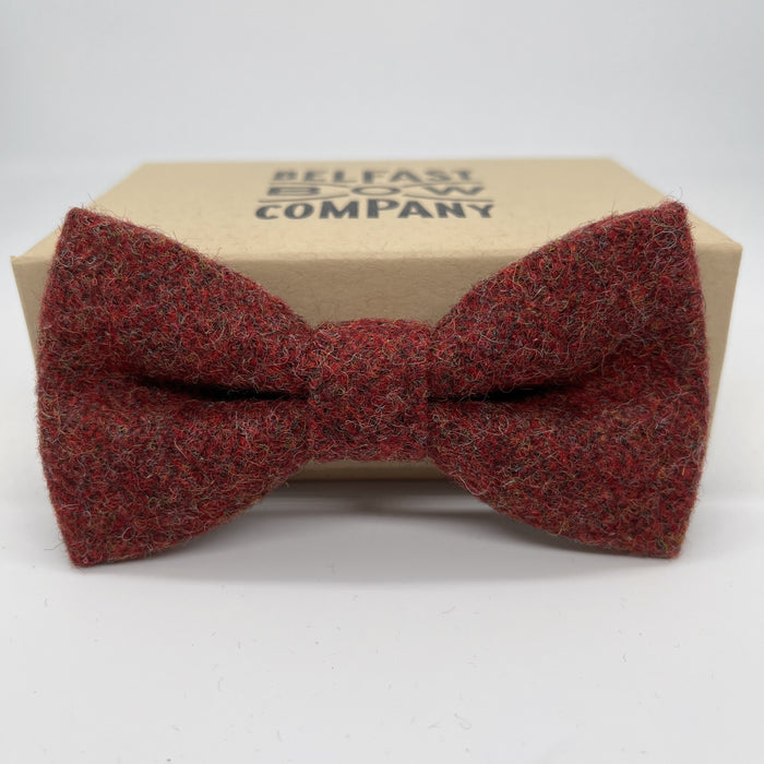 Tweed Bow Tie in Paprika by the Belfast Bow Company