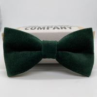 Velvet Bow Tie in Green by the Belfast Bow Company