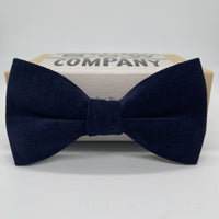 Velvet Bow Tie in Navy by the Belfast Bow Company